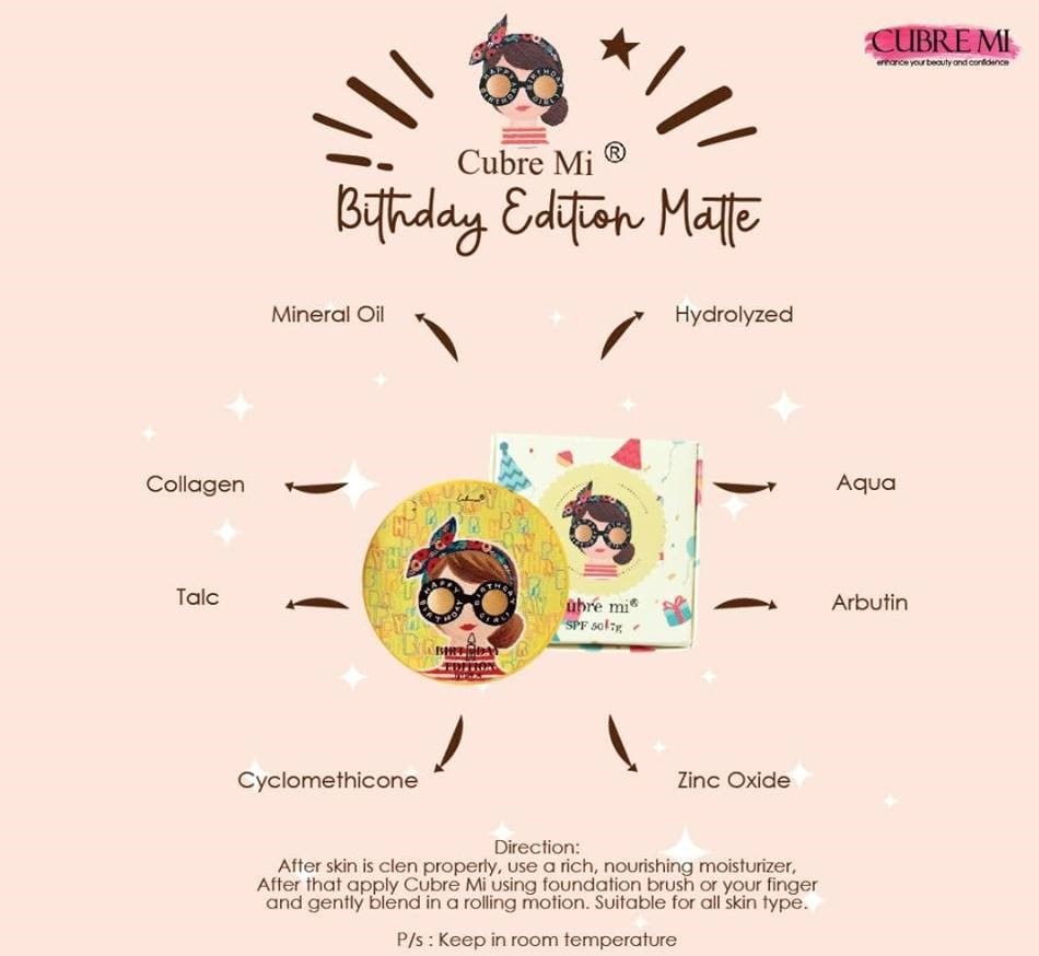 CUBREMI MATTE BIRTHDAY EDITION CUBREMI MATTE BIRTHDAY EDITION
