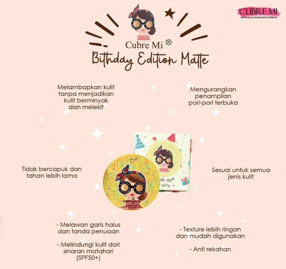 CUBREMI MATTE BIRTHDAY EDITION CUBREMI MATTE BIRTHDAY EDITION